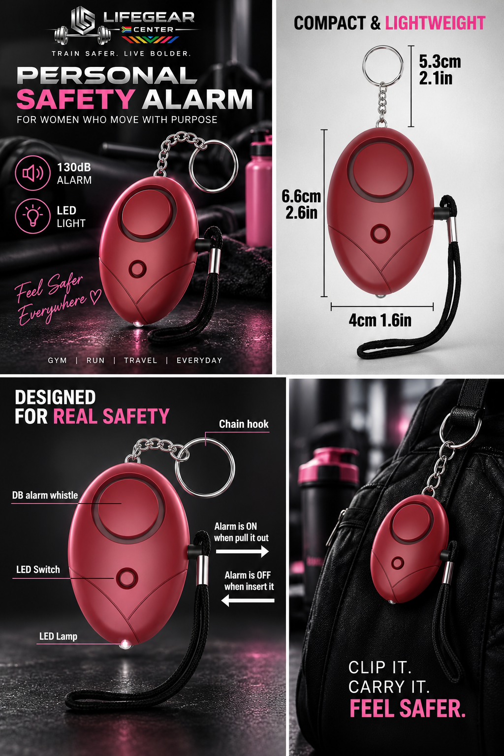 LifeGear Guardian™ — Non-Rechargeable Personal Safety Alarm