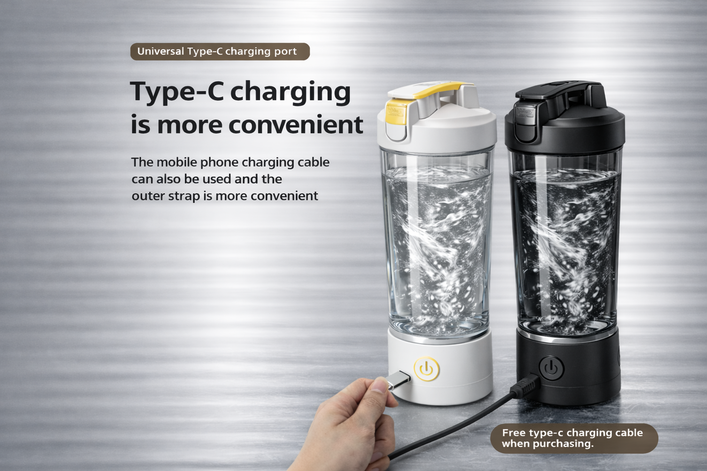 TurboShake Elite™ Automatic Vortex Mixing Bottle