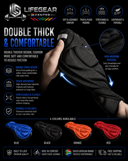 RideFlow™ Elite Bike Seat Cushion – 3D Comfort & Shock Absorption